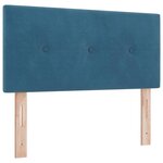 vidaXL Tête de lit LED avec bandes LED Bleu 100 cm Velours