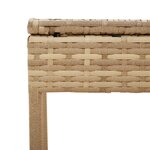 vidaXL Chaises longues lot de 2 avec auvents et table beige poly rotin