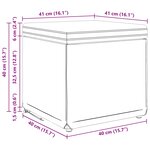 vidaXL Tabouret Noir 41 x 41 x 40 cm Velours et Bois Composite