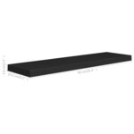 vidaXL Étagères murales flottantes 4 Pièces noir 90x23 5x3 8 cm MDF