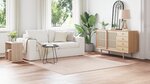 Tapis Shaggy avec dos en latex Crème 200x200 cm