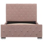 vidaXL Cadre de lit sans matelas Rose Velours 100x200 cm