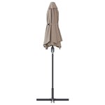 vidaXL Parasol de jardin Taupe 370 x 197 x 239 cm
