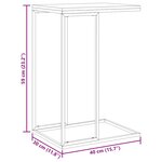 vidaXL Table d'appoint Noir 40x30x59 cm Bois d'ingénierie