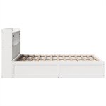 vidaXL Cadre de lit sans matelas blanc 140x190 cm bois de pin massif