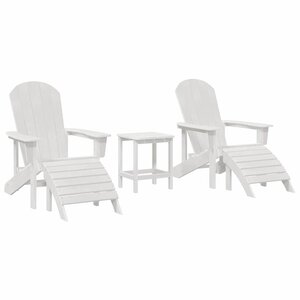 vidaXL Mobilier de jardin lounge 3 Pièces Blanc 38 x 38 x 46 cm Plastique