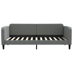 vidaXL Lit de jour avec matelas gris foncé 90x200 cm tissu