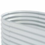 vidaXL Lit surélevé de jardin 320x80x81 cm Acier galvanisé Argenté
