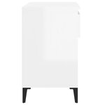 vidaXL Armoire à chaussure Blanc brillant 70x36x60 cm Bois ingénierie
