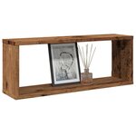 vidaXL Étagères murales cube 2 Pièces vieux bois 60x15x23 cm