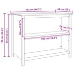 vidaXL Îlots de Cuisine HILL Blanc 112 x 66 x 90 cm Pin massif