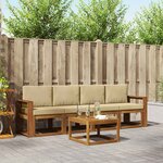 vidaXL Ensemble de canapés d'extérieur 5 Pièces Naturel et Beige