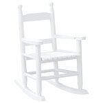 vidaXL Chaise à bascule enfants blanc bois de peuplier massif