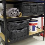 Pack and Move - Lot 3 Bacs Rangement Pliables - Charge 10 kg - 40 x 60 x 11 5 cm - Stockage Outillage - Rangement Facile - Robustes - 23L