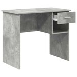 vidaXL Bureau Gris béton 90 x 49.5 x 75 cm Bois d'ingénierie