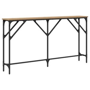 vidaXL Table console chêne artisanal 140 x 23 x 75 cm
