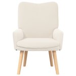 Fauteuil relaxant vidaXL en tissu crémeux imitant la laine
