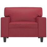 vidaXL Fauteuil Rouge bordeaux 60 cm Similicuir