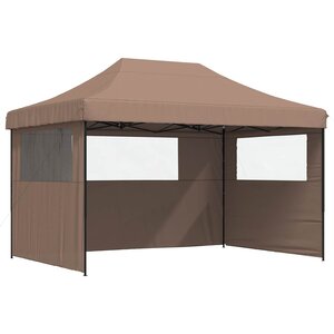 vidaXL Tente de fête 279 x 410 x 315 cm Marron Tissu Oxford