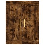 vidaXL Buffet haut Chêne fumé 69 5x34x180 cm Bois d'ingénierie