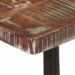 vidaXL Table de bistro 60x60x76 cm Bois massif de récupération