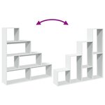 vidaXL Étagère séparatrice de pièce à 4 niveaux blanc 143 5x29x143 5cm