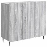 vidaXL Buffet Sonoma gris 89 x 34 5 x 82 cm Bois d'ingénierie