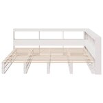 vidaXL Lit bibliothèque sans matelas blanc 200x200 cm bois pin massif
