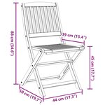 vidaXL Chaises pliables de jardin lot de 4 bois massif d'acacia