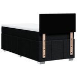 vidaXL Sommier à lattes de lit avec matelas Noir 90x200 cm Tissu