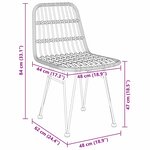 vidaXL Ensemble de salle à manger pour jardin 4 Pièces Marron Poly rotin