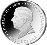 Monnaie ITALY FIFA World Cup Champions Metal 50 Cents Solomon Islands 2026 (PRÉCOMMANDE)