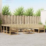 vidaXL Ensemble de canapés d'extérieur 10 Pièces Blanc et Beige