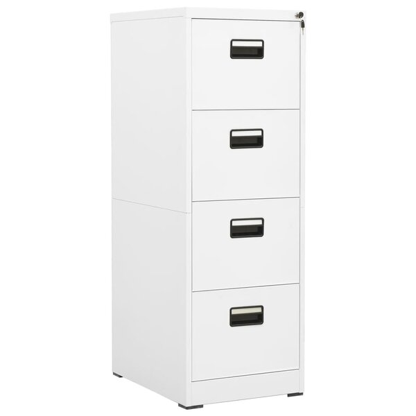 vidaXL Classeur Blanc 46x62x133 cm Acier