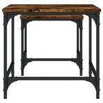 vidaXL Tables basses gigognes 2 Pièces chêne fumé bois d'ingénierie