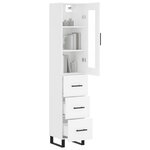vidaXL Buffet haut Blanc 34 5x34x180 cm Bois d'ingénierie