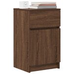 vidaXL Tables de chevet 2 Pièces chêne marron 39x35x65 cm bois ingénierie