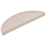 vidaXL Tapis d'escalier 30 pièces 56 x 17 x 3 cm Taupe Demi-rond