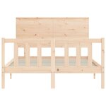 vidaXL Cadre de lit sans matelas 140x200 cm bois massif de pin