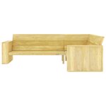 vidaXL Salon de jardin 3 Pièces Bois de pin imprégné