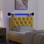 vidaXL Tête de lit suspendue Jaune Velours