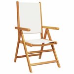 vidaXL Ensemble de salle à manger pour jardin Pliant 7 Pièces Blanc crème