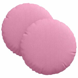 vidaXL Coussins de siège 2 Pièces Rose Ø30 x 13 cm tissu