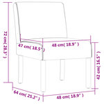 vidaXL Fauteuil sans accoudoirs jaune clair tissu