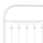vidaXL Cadre de lit métal sans matelas et tête de lit blanc 140x200 cm