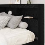 vidaXL Tête de lit de rangement Chêne noir 180 cm Bois d'ingénierie
