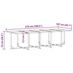 vidaXL Ensemble de salle à manger pour jardin 15 Pièces Noir Acier