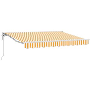 vidaXL Auvent Rétractable Jaune et blanc 250x200 cm tissu