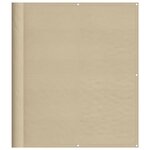vidaXL Écran de balcon beige 120x1000 cm 100  polyester oxford