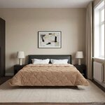 vidaXL Duvet d'hiver Taupe 200 x 220 cm Microfibre et polaire Teddy